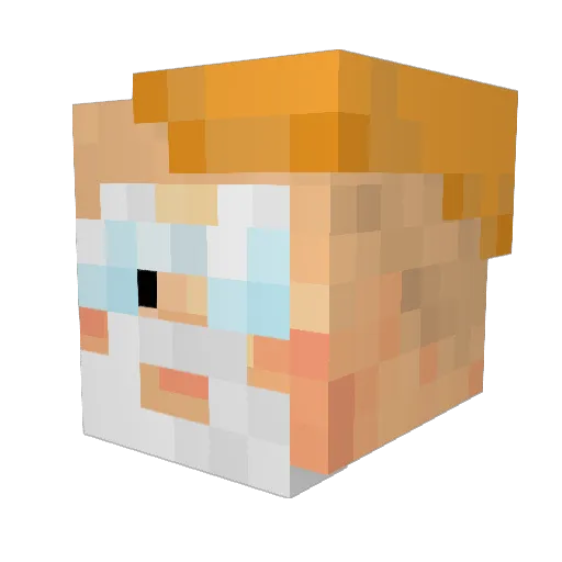 maskneco Minecraft avatar head, 3D render