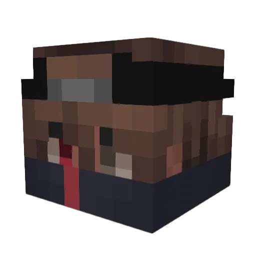maskw Minecraft avatar head, 3D render