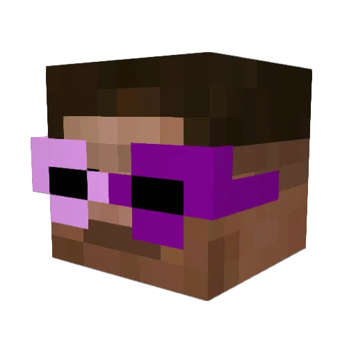 masnypotwur Minecraft avatar head, 3D render