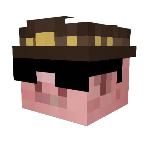 masoid Minecraft avatar head, 3D render