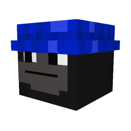 masqueradae Minecraft avatar head, 3D render