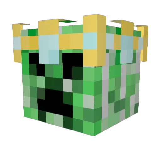 massac Minecraft avatar head, 3D render
