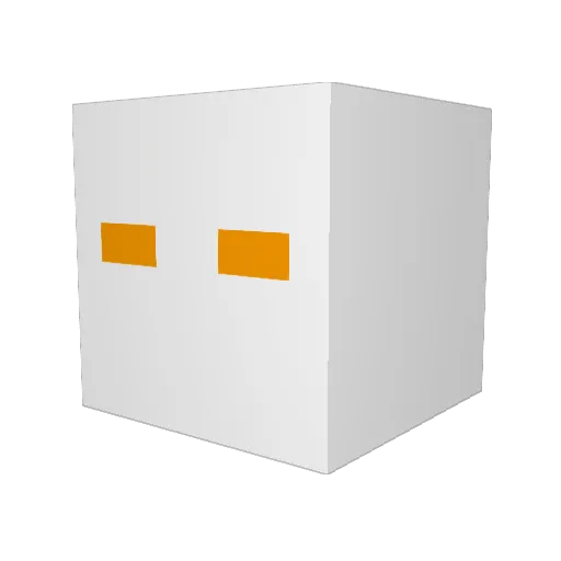 massacrando Minecraft avatar head, 3D render