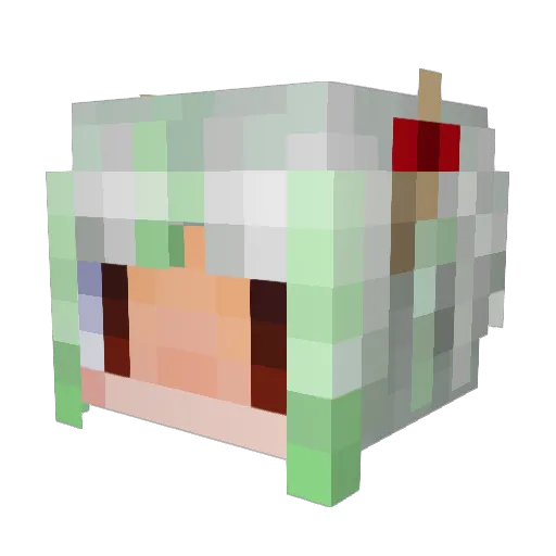 massfread Minecraft avatar head, 3D render