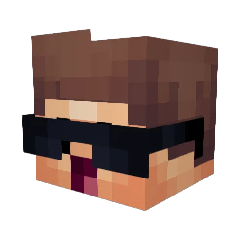 massiiiiii Minecraft avatar head, 3D render