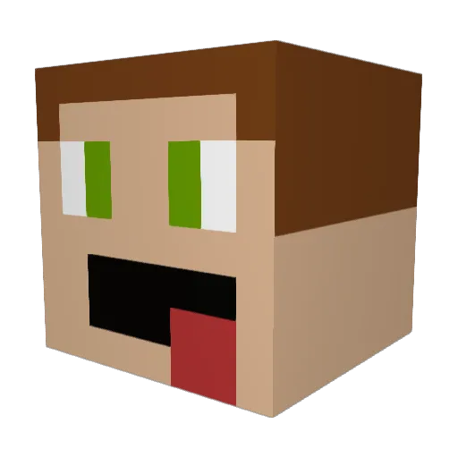 massimo__ Minecraft avatar head, 3D render