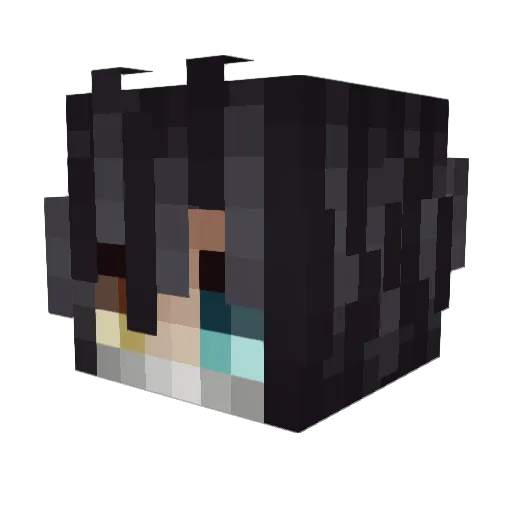 massivePP Minecraft avatar head, 3D render