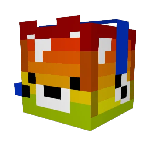 masssf Minecraft avatar head, 3D render