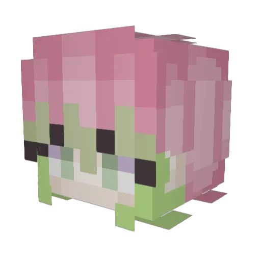 massue Minecraft avatar head, 3D render