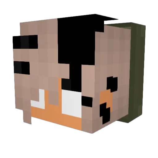 master0055 Minecraft avatar head, 3D render