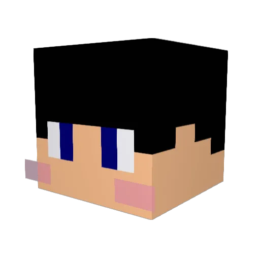 master04131 Minecraft avatar head, 3D render