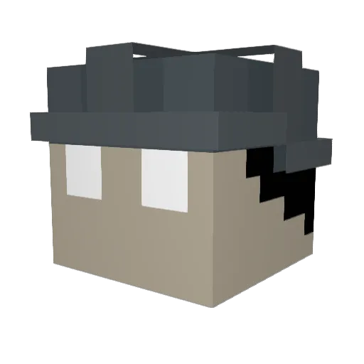 masterUSB Minecraft avatar head, 3D render