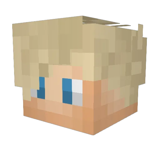 master_btw Minecraft avatar head, 3D render