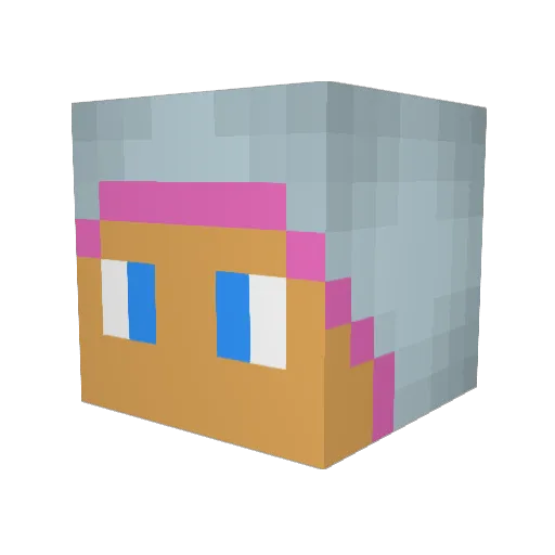 master_hulkster Minecraft avatar head, 3D render