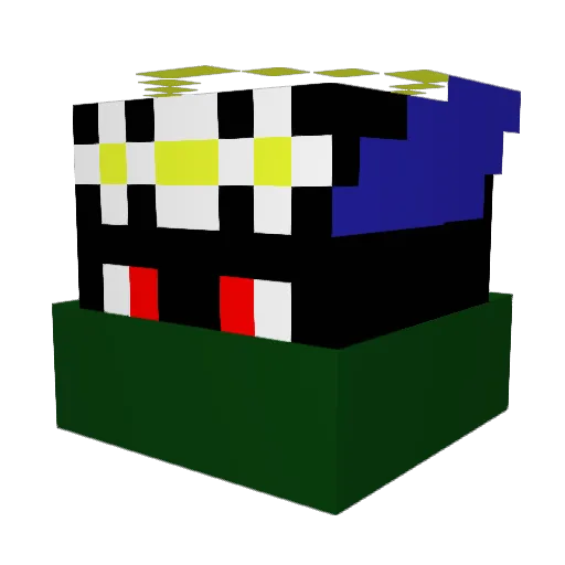 master_ice_yt Minecraft avatar head, 3D render