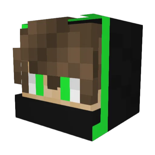 master_joda Minecraft avatar head, 3D render