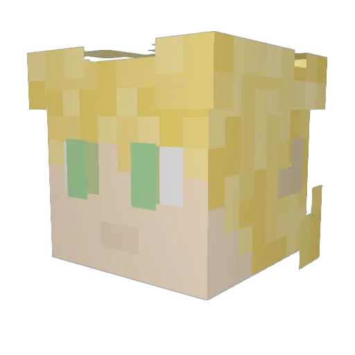 master_kear Minecraft avatar head, 3D render