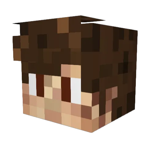 masterb Minecraft avatar head, 3D render