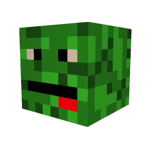 mastercato Minecraft avatar head, 3D render