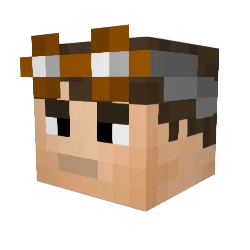 masterclubby Minecraft avatar head, 3D render