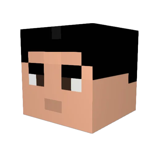 masterdammen Minecraft avatar head, 3D render