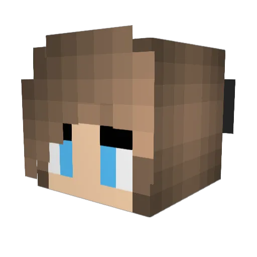 masterfan Minecraft avatar head, 3D render