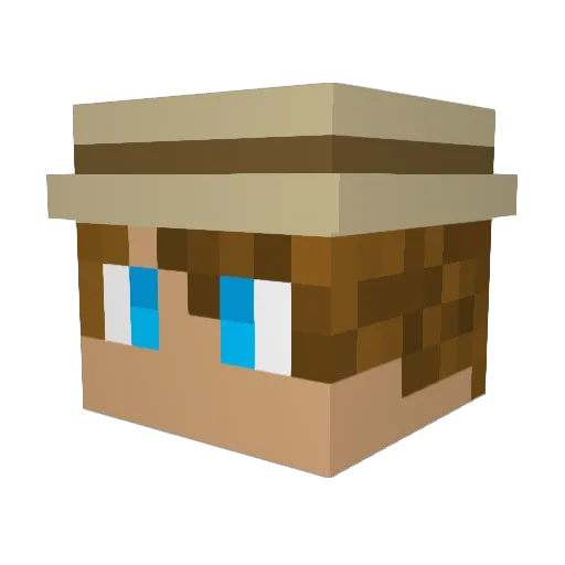 masterfranky Minecraft avatar head, 3D render