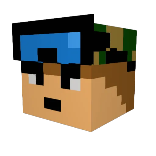 masterjustin1 Minecraft avatar head, 3D render