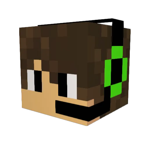 masterjuul Minecraft avatar head, 3D render