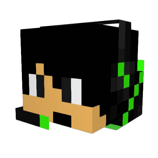 masterlegende Minecraft avatar head, 3D render