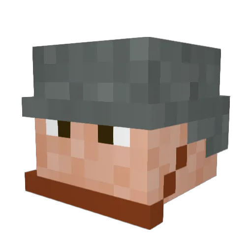 mastermanstudios Minecraft avatar head, 3D render
