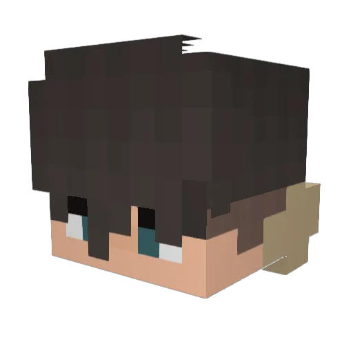 mastermaxi Minecraft avatar head, 3D render