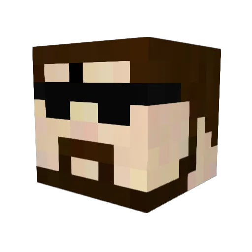 masterofpiano Minecraft avatar head, 3D render