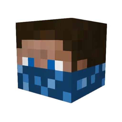 masterpeep Minecraft avatar head, 3D render