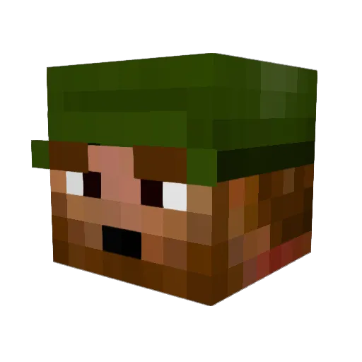 masters1532 Minecraft avatar head, 3D render