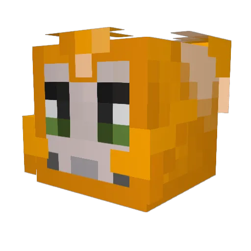 mastertrixie Minecraft avatar head, 3D render