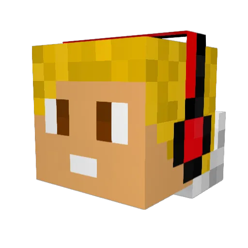 masterwarlover Minecraft avatar head, 3D render