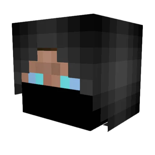 mastil Minecraft avatar head, 3D render