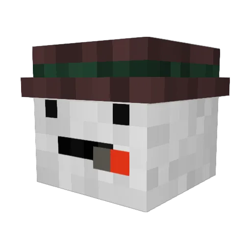 mastper Minecraft avatar head, 3D render
