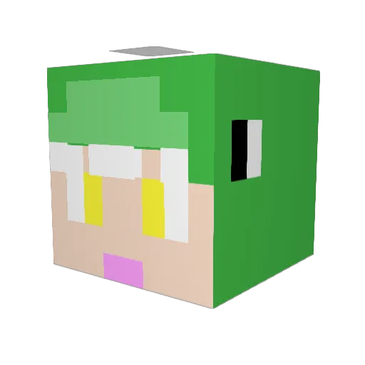 mastum Minecraft avatar head, 3D render