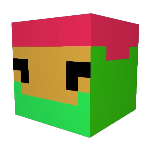 masu05 Minecraft avatar head, 3D render