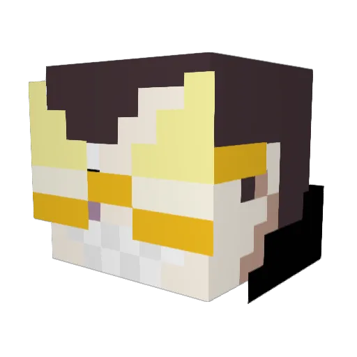 masuhararin Minecraft avatar head, 3D render