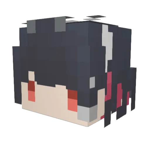 masyumaro Minecraft avatar head, 3D render