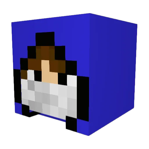 mat27V Minecraft avatar head, 3D render