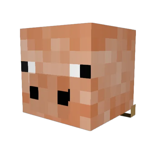 mat302e Minecraft avatar head, 3D render