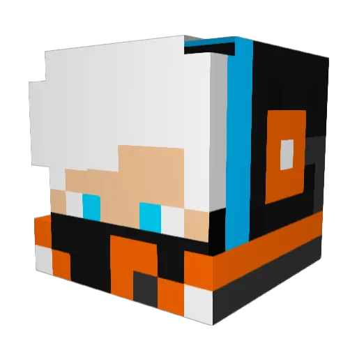 mat33290 Minecraft avatar head, 3D render