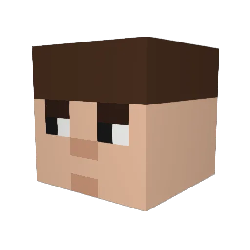 mat345st Minecraft avatar head, 3D render