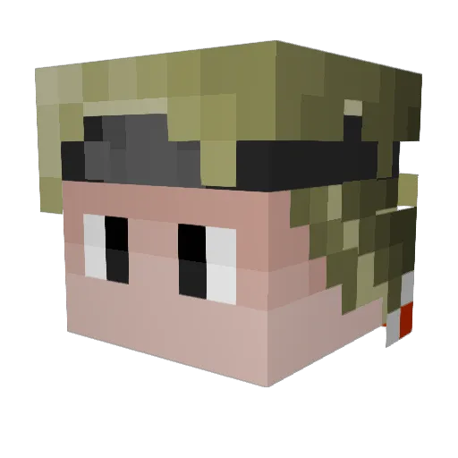mat6447 Minecraft avatar head, 3D render