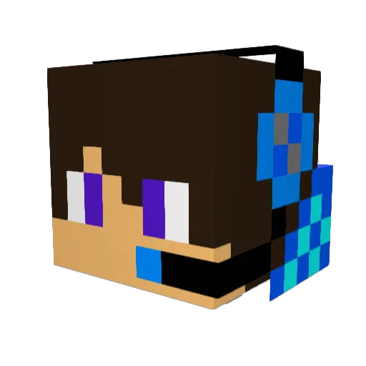 mat7o Minecraft avatar head, 3D render