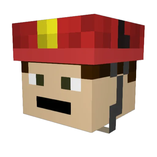 mat_0607 Minecraft avatar head, 3D render